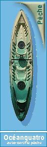 cano� kayak Oc�an Quatro auto-certifi� p�che