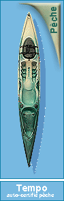 kayak sit on top , cano� kayak Tempo auto-certifi� p�che